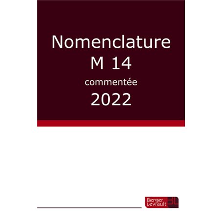 Nomenclature M14 commentée 2022