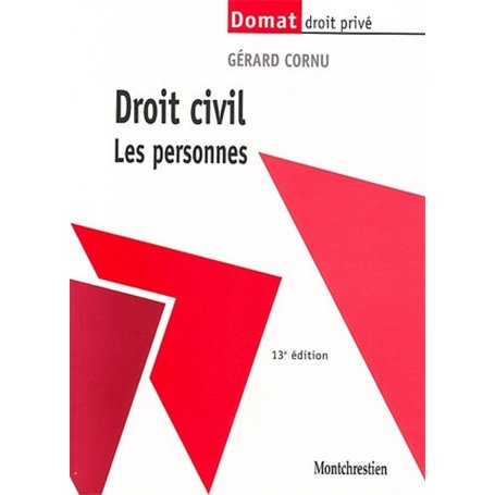 droit civil. les personnes - 13ème édition