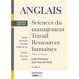 ANGLAIS : SCIENCES DU MANAGEMENT, TRAVAIL, RESSOURCES HUMAINES - 3ÈME ÉDITION