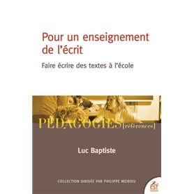 Pour un enseignement de l'écrit