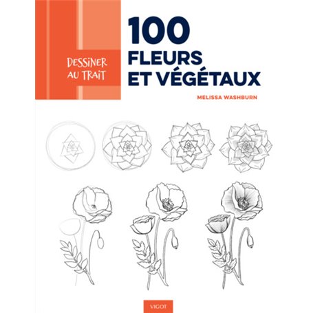 100 fleurs et végétaux au trait