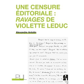 Une censure éditoriale : Ravages de Violette Leduc