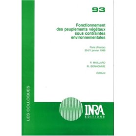 Fonctionnement des peuplements végétaux sous contraintes environnementales