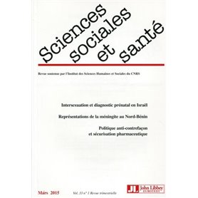 Revue sciences sociales et santé - Volume 33 - n°1 - Mars 2015