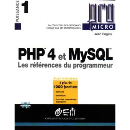 PHP 4 ET MYSQL PRO MICRO