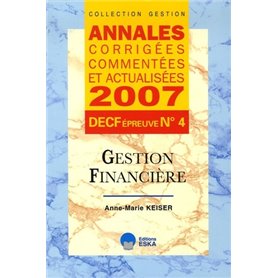 ANNALES 2007 DECF N 4 GESTION FINANCIERE