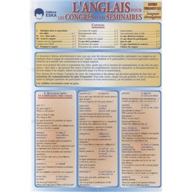 L'ANGLAIS POUR LES CONGRES ET SEMINAIRES-FICHE SF LANGUES ETRANGERE