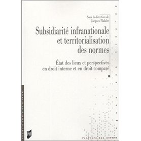 SUBSIDIARITE INTERNATIONALE ET TERRITORIALISATION DES NORMES