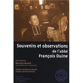 SOUVENIRS ET OBSERVATIONS DE L ABBE FRANCOIS DUINE