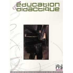 EDUCATION ET DidactIQUE VOL 3/N 3