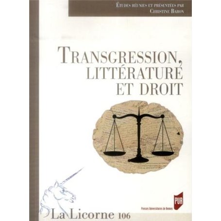 TRANSGRESSION LITTERATURE ET DROIT