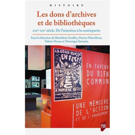 Dons d'archives et de bibliothèques