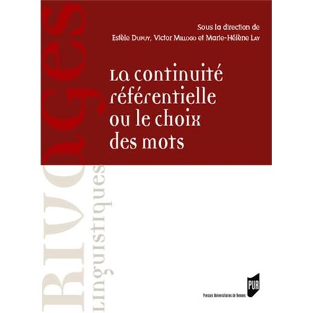 La continuité référentielle ou le choix des mots