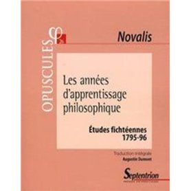 Les années d''apprentissage philosophique