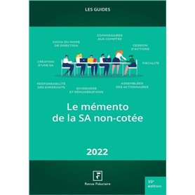 Le mémento de la SA non cotée 2022