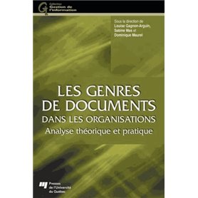 GENRES DE DOCUMENTS DANS LES ORGANISATIONS