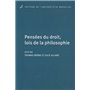 PENSEES DU DROIT, LOIS DE LA PHILOSOPHIE. EN L'HONNEUR DE GUY HAARSCHER