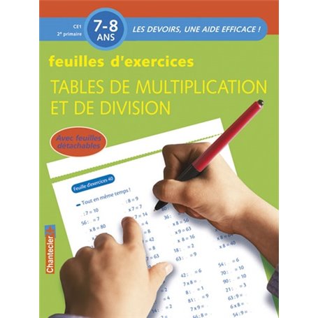 Les devoirs - Feuilles d'ex. multiplication / division (7-8 a.)