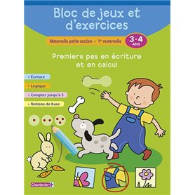 BLOC DE JEUX ET D'EXERCICES - PREMIERS PAS EN ECRITURE (3-4)