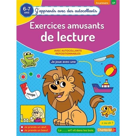 Exercices amusants de lecture (6-7 a.) - (J'apprends avec des autocollants)