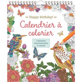 HAPPY BIRTHDAY CALENDRIER A COLORIER