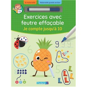 Exercices avec feutre effaçable - Je compte jusqu'à 10