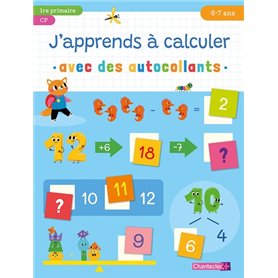 J'apprends à calculer avec des autocollants (6-7 a.)