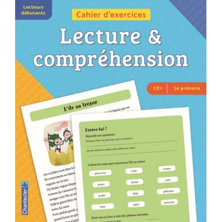 Cahier d'exercices lecture & compréhension (CE1 -2e primaire) (bleu-orange)