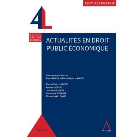 ACTUALITES EN DROIT PUBLIC ECONOMIQUE