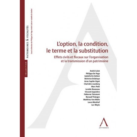 L OPTION, LA CONDITION, LE TERME ET LA SUBSTITUTION