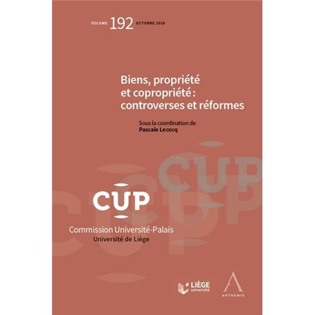 BIENS, PROPRIETE ET COPROPRIETE : CONTROVERSES ET REFORMES