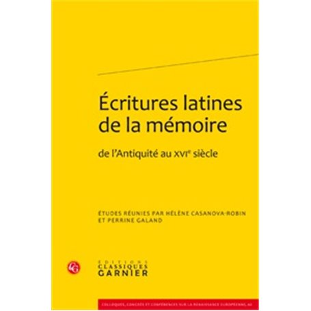 Écritures latines de la mémoire