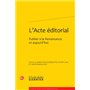 L'Acte éditorial