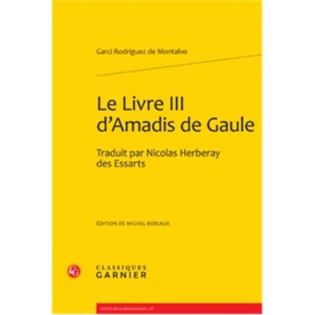 Le Livre III d'Amadis de Gaule