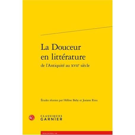 La Douceur en littérature