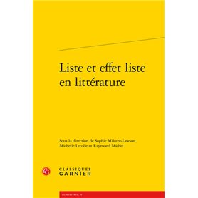 Liste et effet liste en littérature