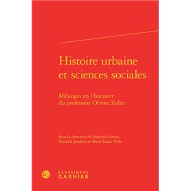 Histoire urbaine et sciences sociales