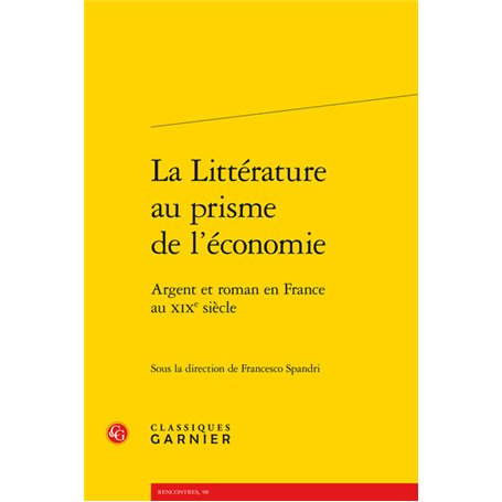 La Littérature au prisme de l'économie