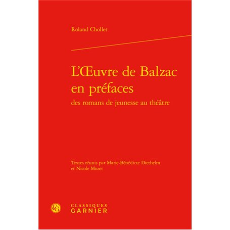 L'oeuvre de Balzac en préfaces