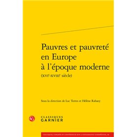 Pauvres et pauvreté en Europe à l'époque moderne