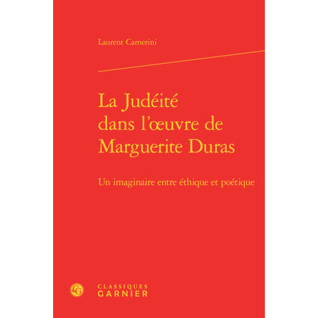 La Judéité dans l'oeuvre de Marguerite Duras