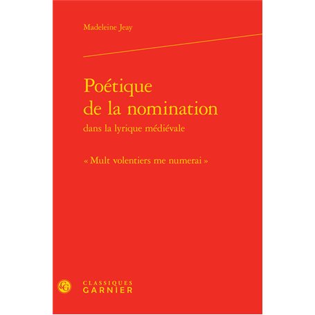 Poétique de la nomination