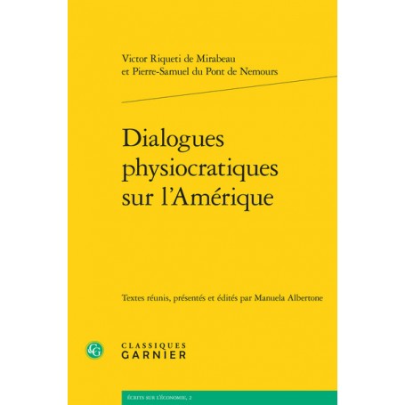 Dialogues physiocratiques sur l'Amérique