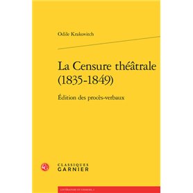 La Censure théâtrale (1835-1849)