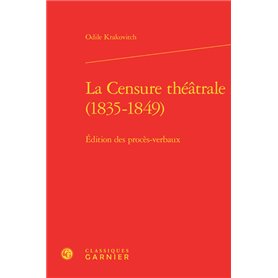 La Censure théâtrale (1835-1849)