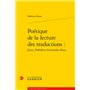 Poétique de la lecture des traductions :