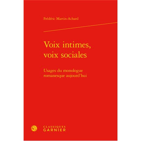 Voix intimes, voix sociales