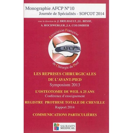 LES REPRISES CHIRURGICALES DE L AVANT PIED. AFCP N 10