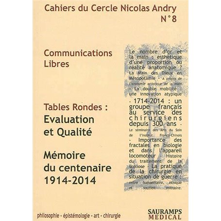 CAHIERS DU CERCLE N.ANDRY N 8