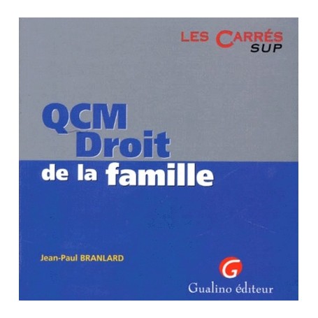 QCM. DROIT DE LA FAMILLE